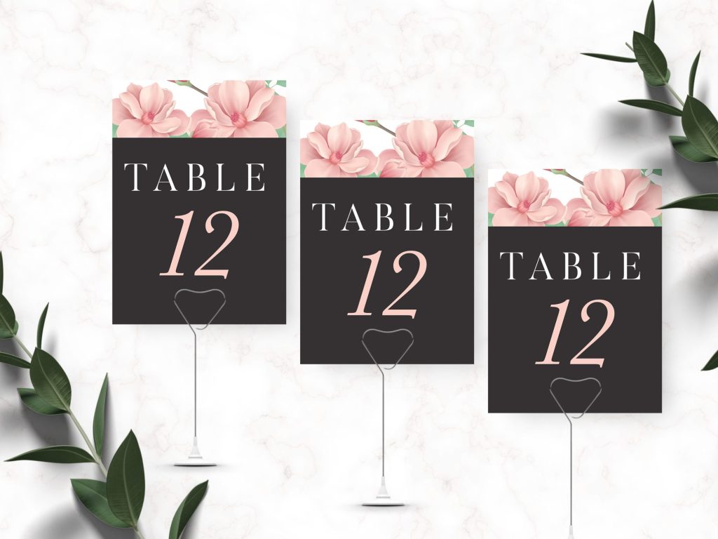 Table Number Card
