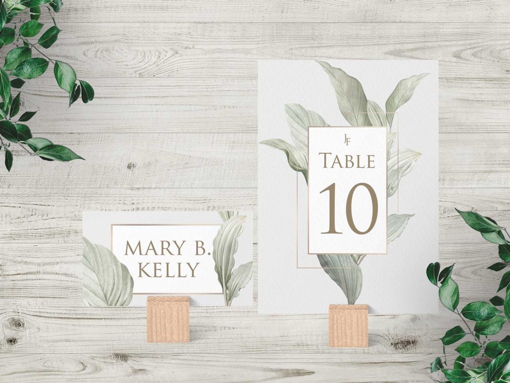 Table Number & Name Card